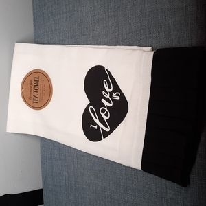 Kitchen Dish Towel I Love Us Cotton Tea Fingertip Valentines Day Wedding Gift